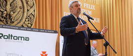 Minister Ardanowski przemawiający podczas Agroligi 2019