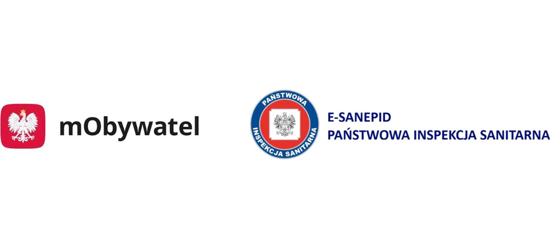 Logo mObywatel i Państwowej Inspekcji Sanitarnej