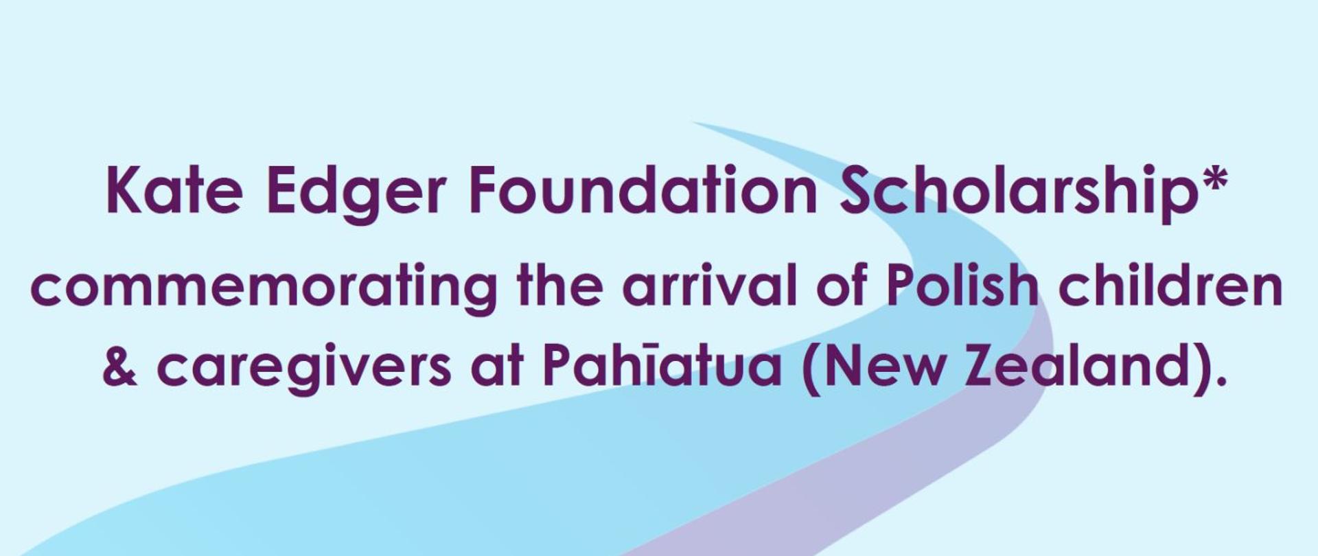 Kate Edger Foundation Scholarship - banner