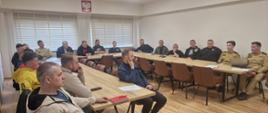 Spotkanie organizacyjne z udziałem Komendantów Gminnych oraz Naczelników jednostek OSP KSRG z terenu powiatu wieruszowskiego.