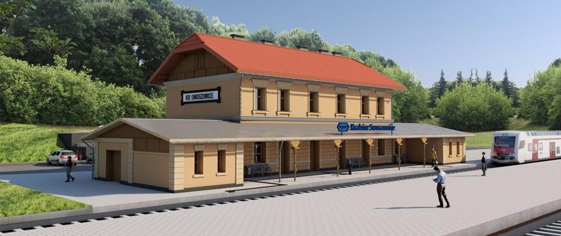 Wizualizacja dworca Kraków Swoszowice