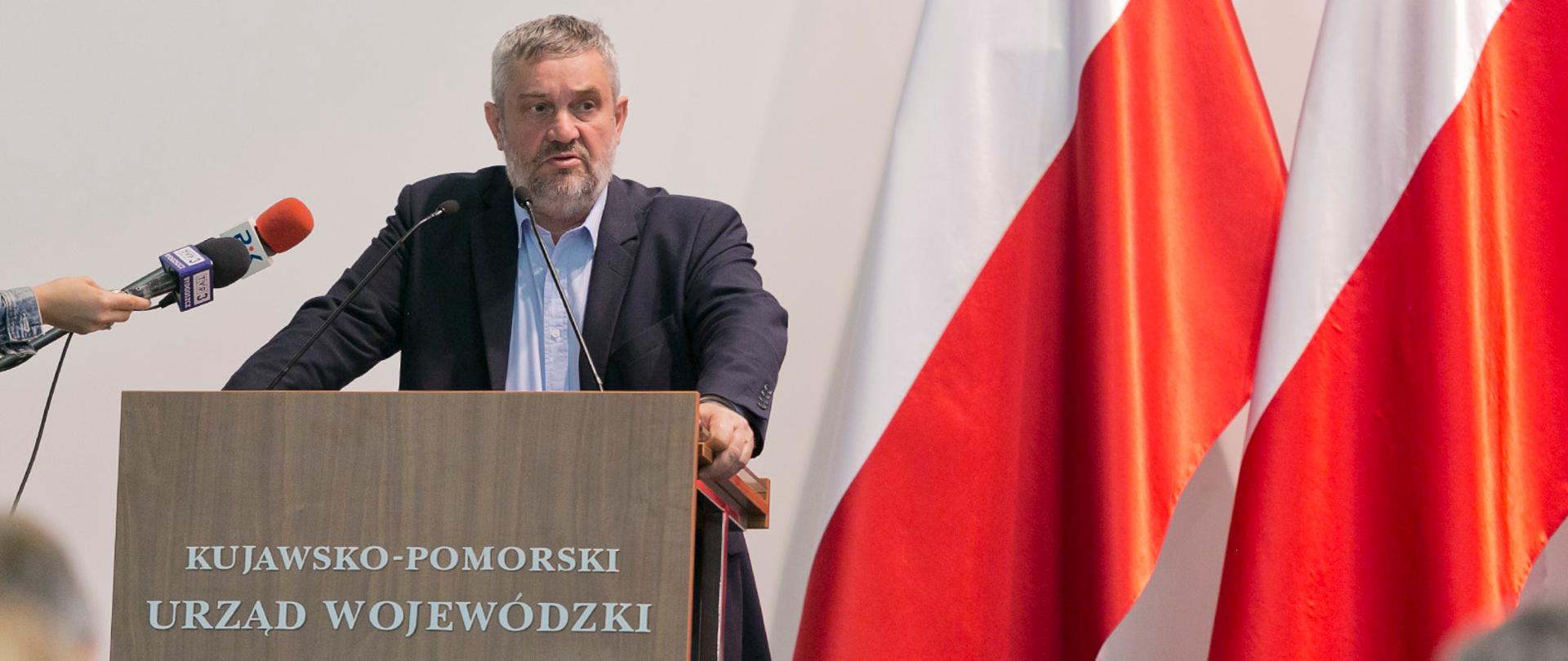 Minister J.K. Ardanowski podczas spotkania w UW w Bydgoszczy