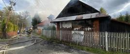 Pożar zabudowań mieszkalno-gospodarczych w Rokicinach Podhalańskich