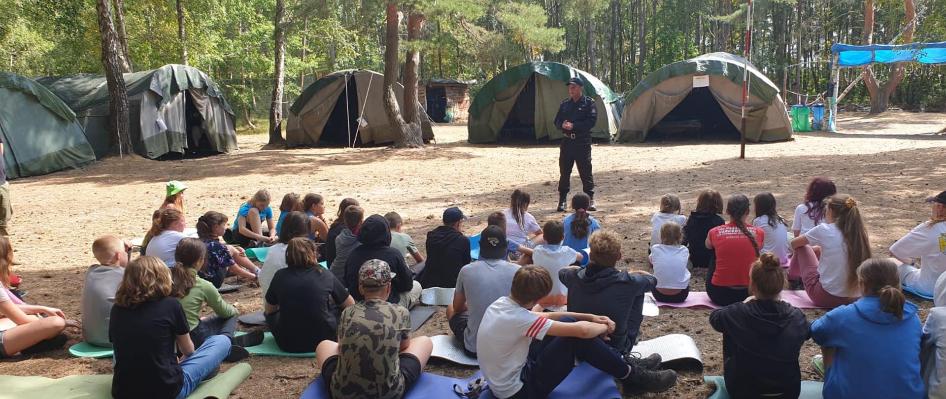 Rozpoznanie operacyjne na obozie harcerskim. Pogadanka o bezpieczeństwie
