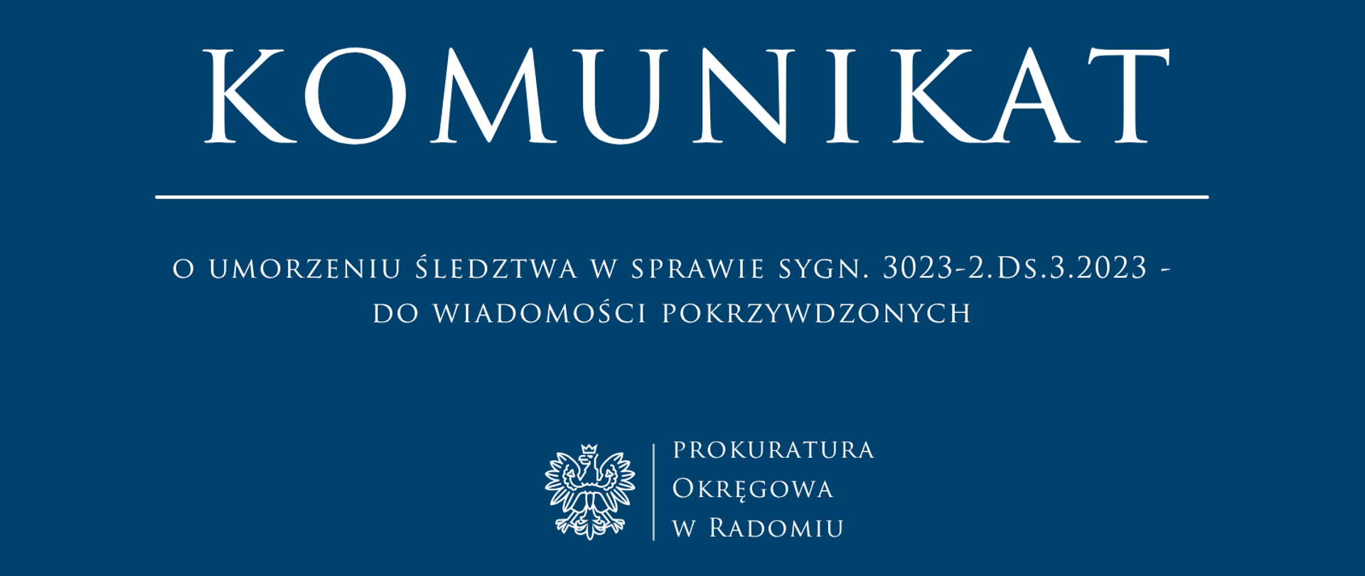 Komunikat umorzenie 3.2023