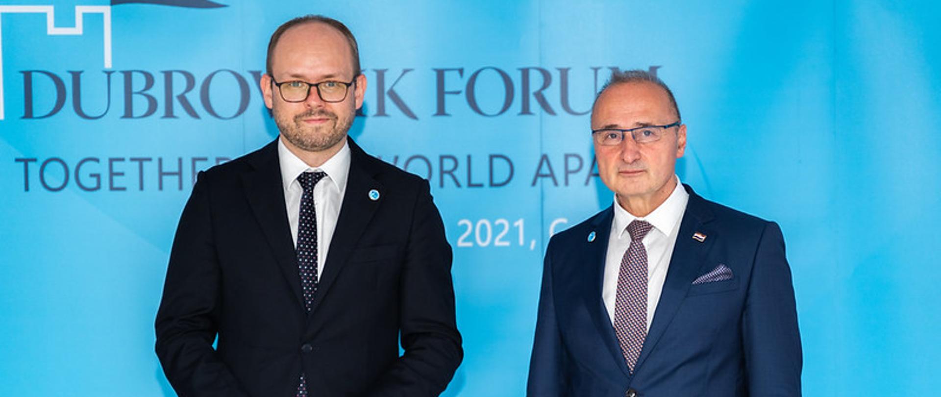 Deputy Minister Marcin Przydacz takes part in Dubrovnik Forum 2021