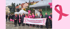 Uczestnicy MARSZU RÓŻOWEJ WSTĄŻKI 15.10.2025 MYŚLENICE