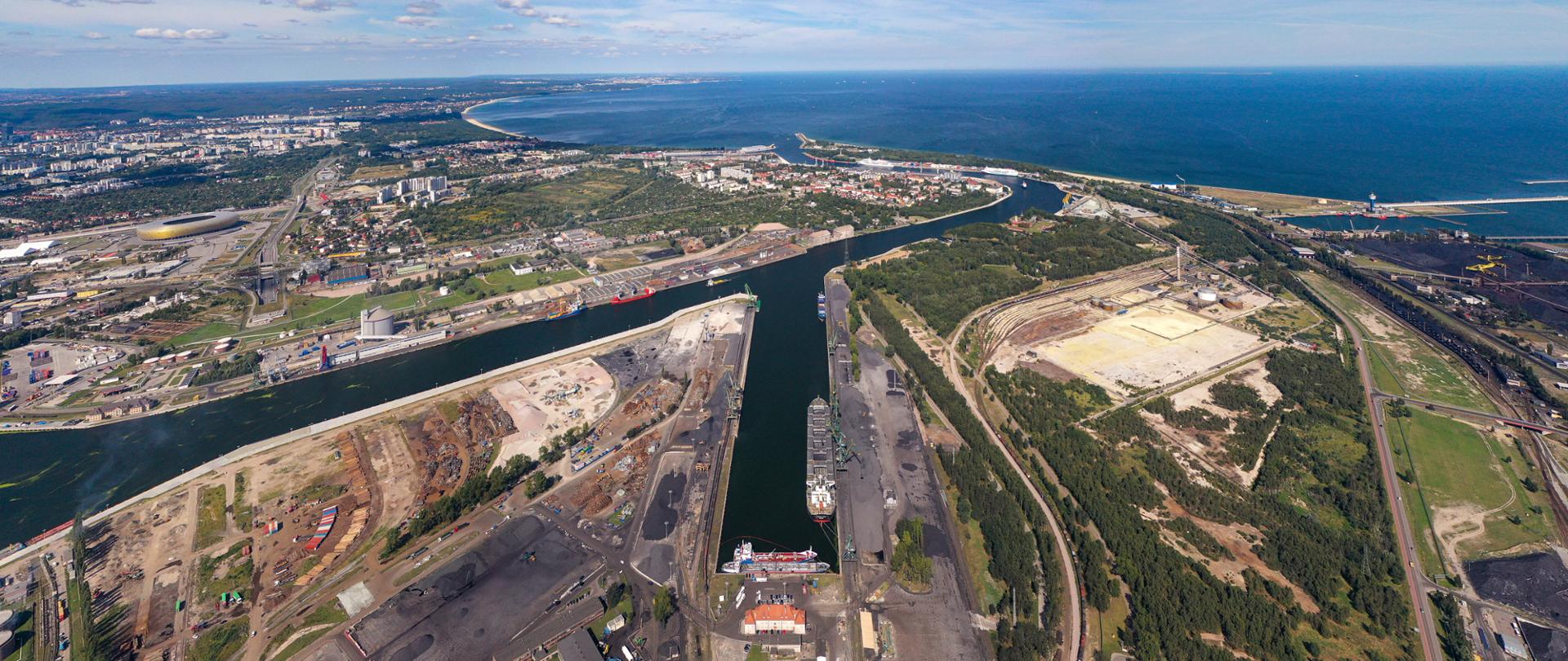 Port Gdańsk — widok na Basen Górniczy