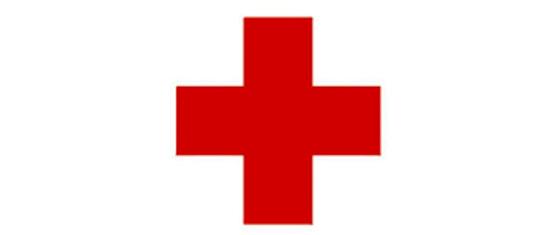 Logo PCK ( czerwony krzyż na białym tle )