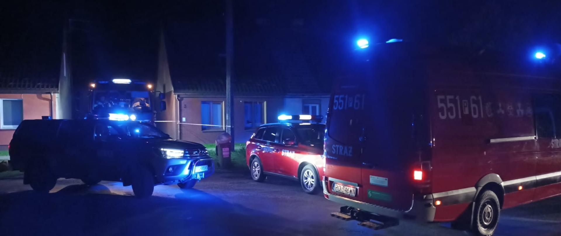 ulica samochody strażackie 