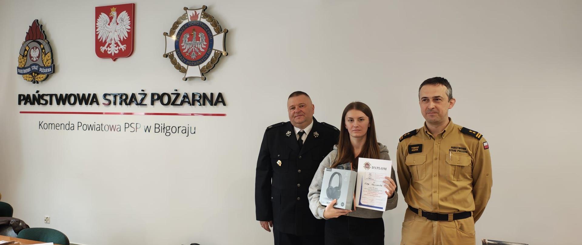 finał powiatowego Turnieju Wiedzy Pożarniczej Młodzież zapobiega pożarom