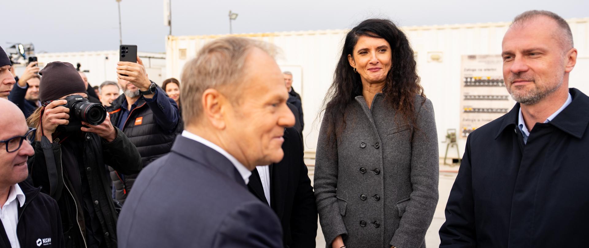 Wizyta premiera na placu budowy nowego szybu Retków - jednej z kluczowych inwestycji KGHM na Dolnym Śląsku