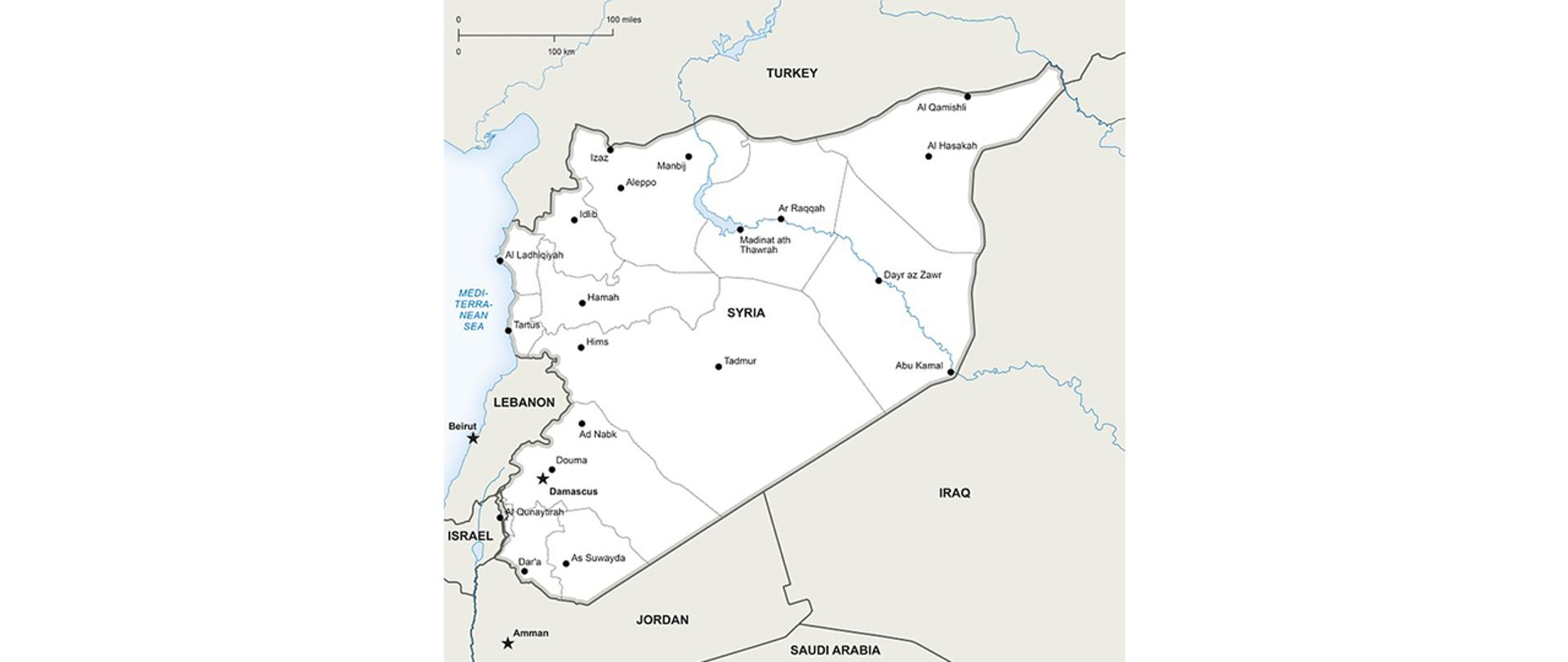 Mapa Syrii