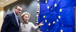 Premier Mateusz Morawiecki i Ursula von der Leyen.