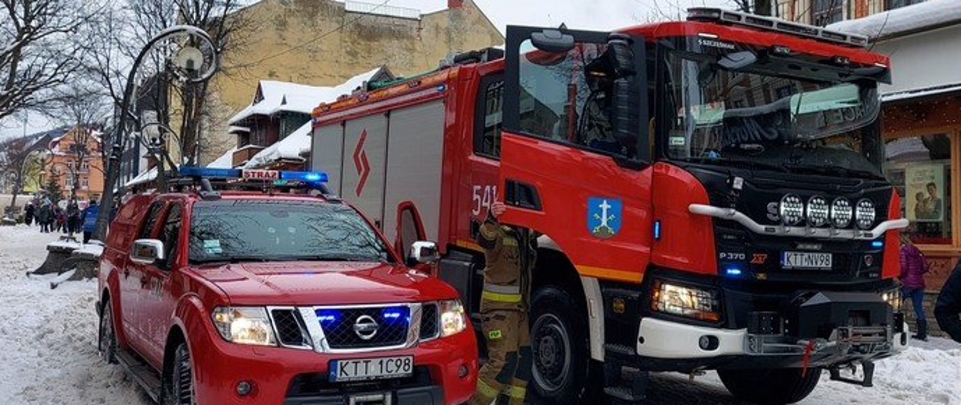 Pożar instalacji elektrycznej w kamienicy na Krupówkach
