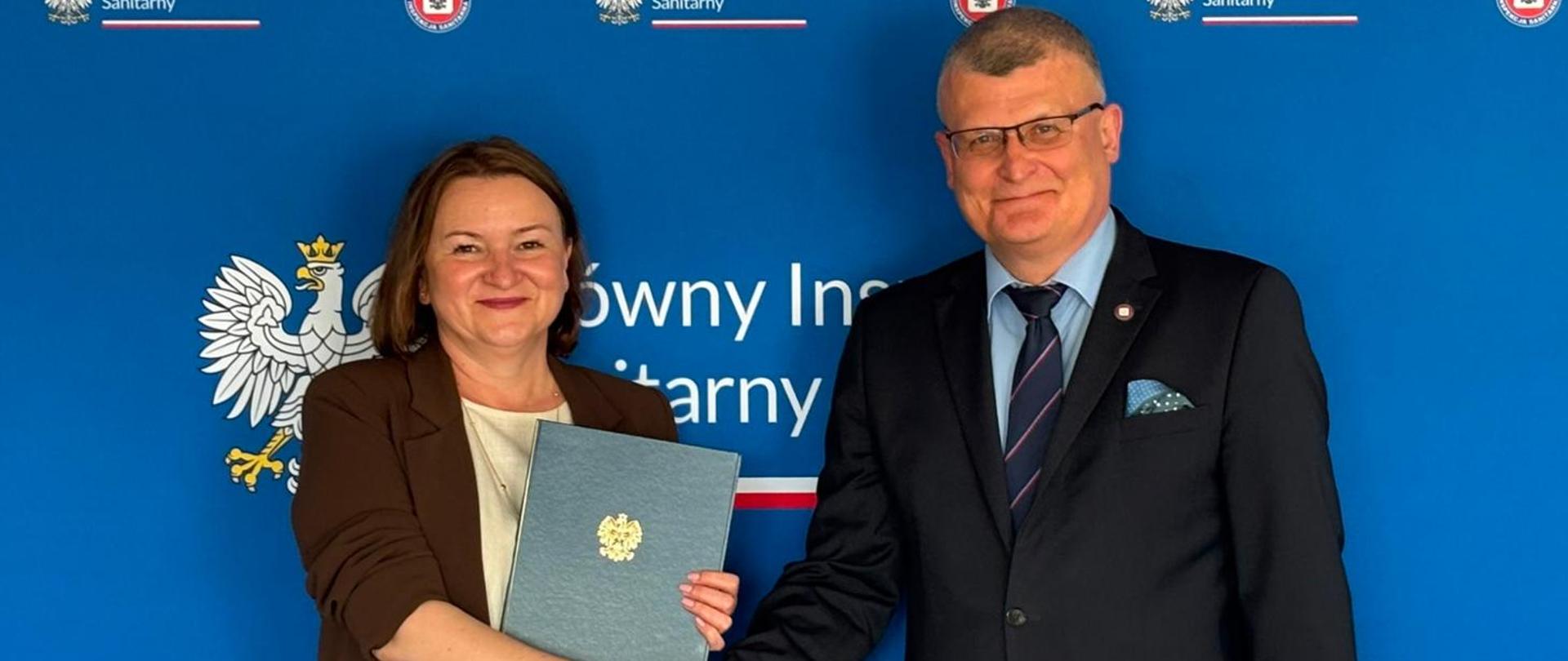 Graniczny Inspektor Sanitarny w Koroszczynie z Głównym Inspektorem Sanitarnym