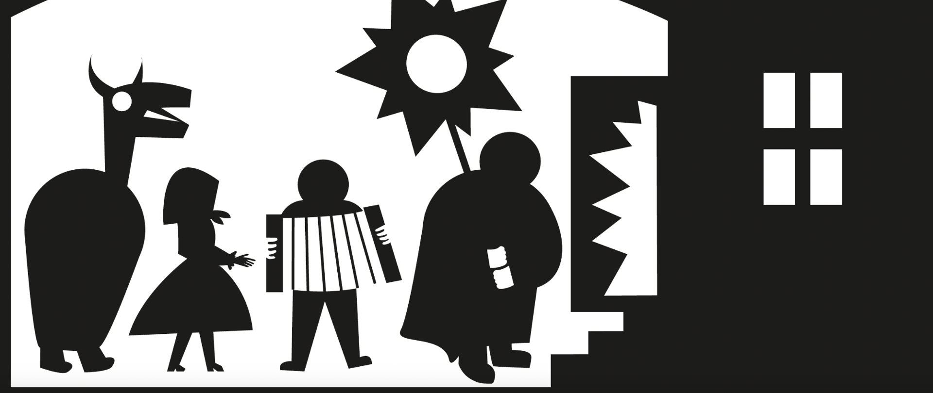 Grafika przedstawiająca kontury kolędników