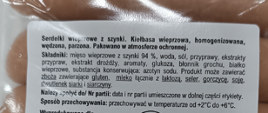 Serdelki wieprzowe z szynki, Carrefour Classic, 300.0 g - tył opakowania