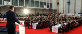 Premier Mateusz Morawiecki podczas uczestnictwa w XXX Krajowym Zjeździe Delegatów NSZZ „Solidarność”