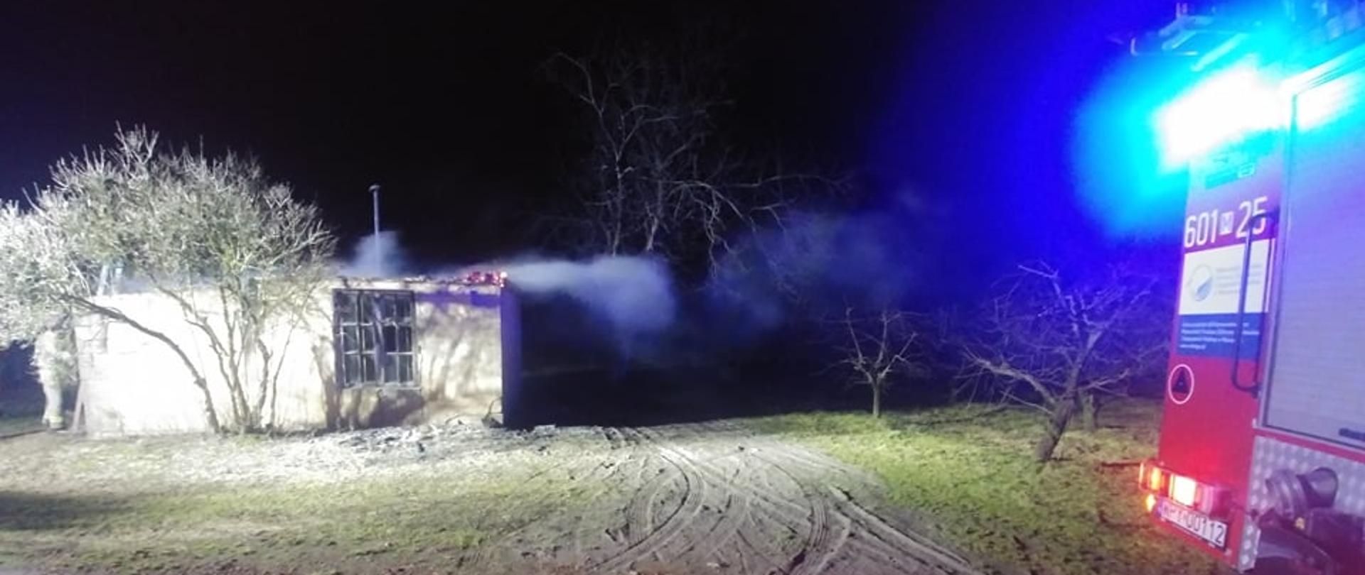 10.02.22 Pożar pustostanu, Skrzyńsko gm. Przysucha