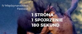 Plakat konkursu „1 strona – 1 spojrzenie – 180 sekund”
