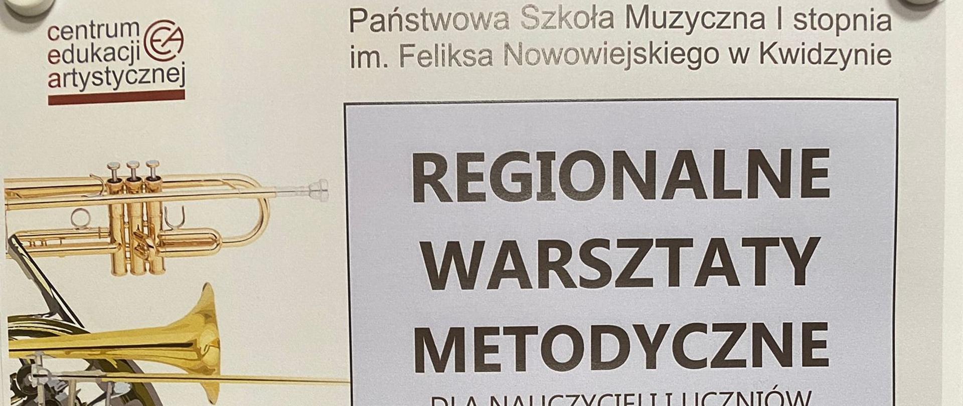 Plakat zawiera miejsce i termin warsztatów.