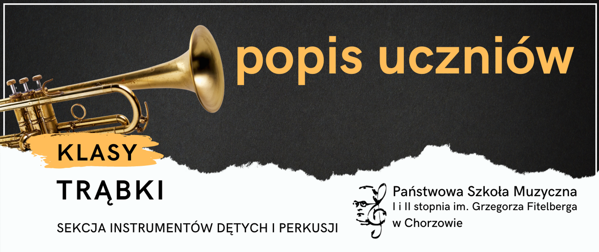 popis uczniów sekcji instrumentów dętych i perkusji