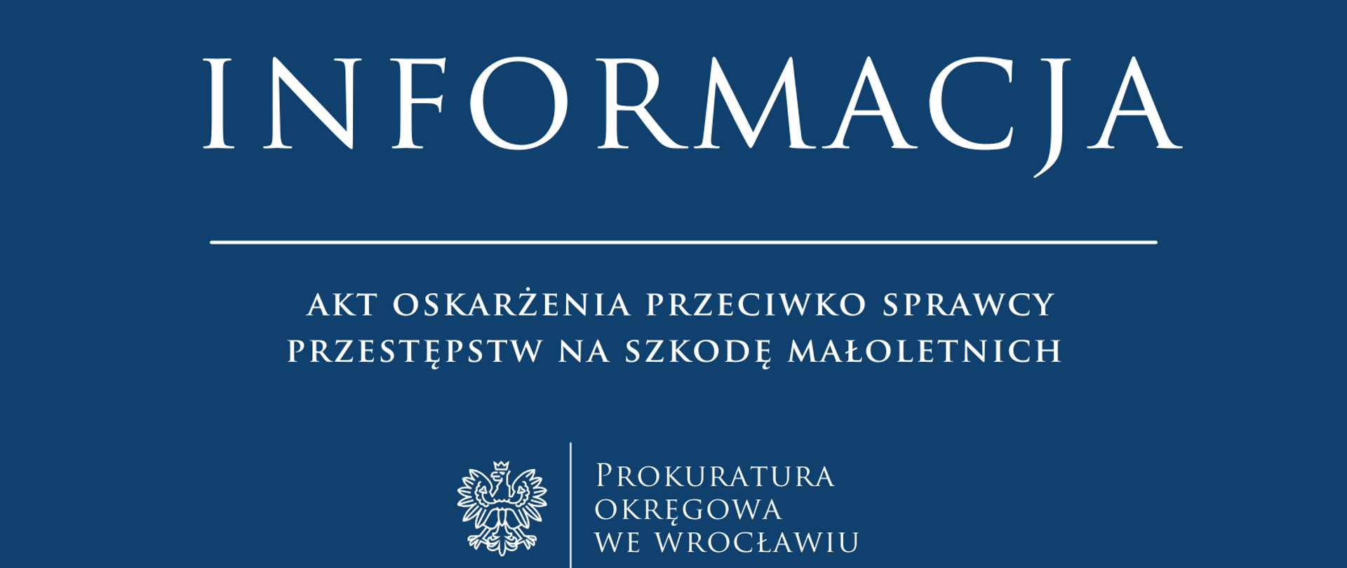 Akt oskarżenia przeciwko sprawcy seksualnego wykorzystywania małoletnich