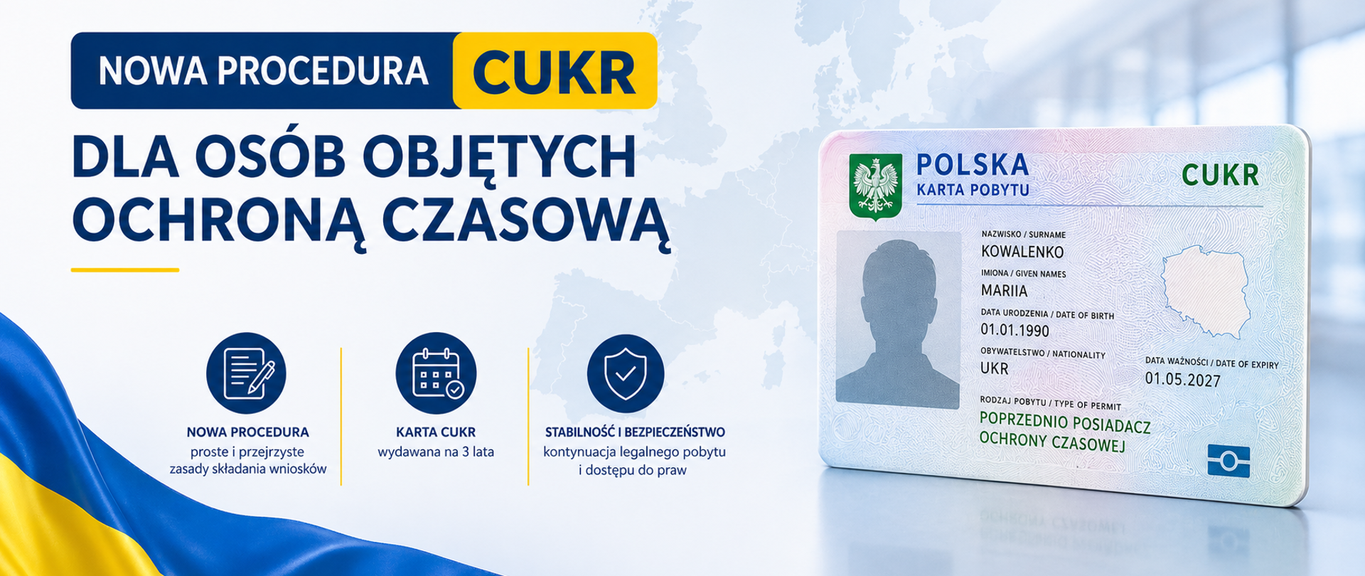 Grafika z tytułem zachęcającym do zapoznania się z nową procedurą CUKR 