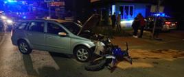 08-06-2021 zderzenie motocykla z samochodem osobowym