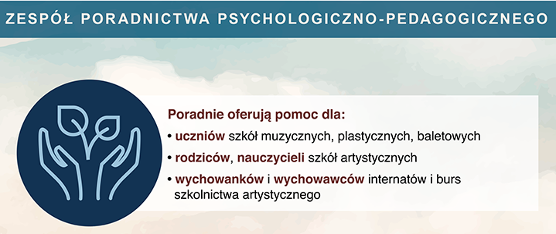 Plakat reklamowy - Specjalistyczne Poradnie Psychologiczno-Pedagogiczne CEA - z opisem działalności i kodem QR do strony poradnictwa