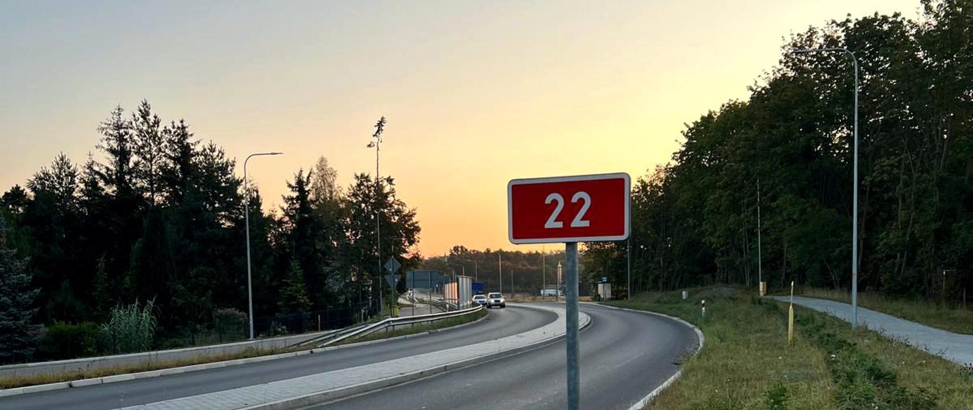 Odcinek DK22 w woj. pomorskim