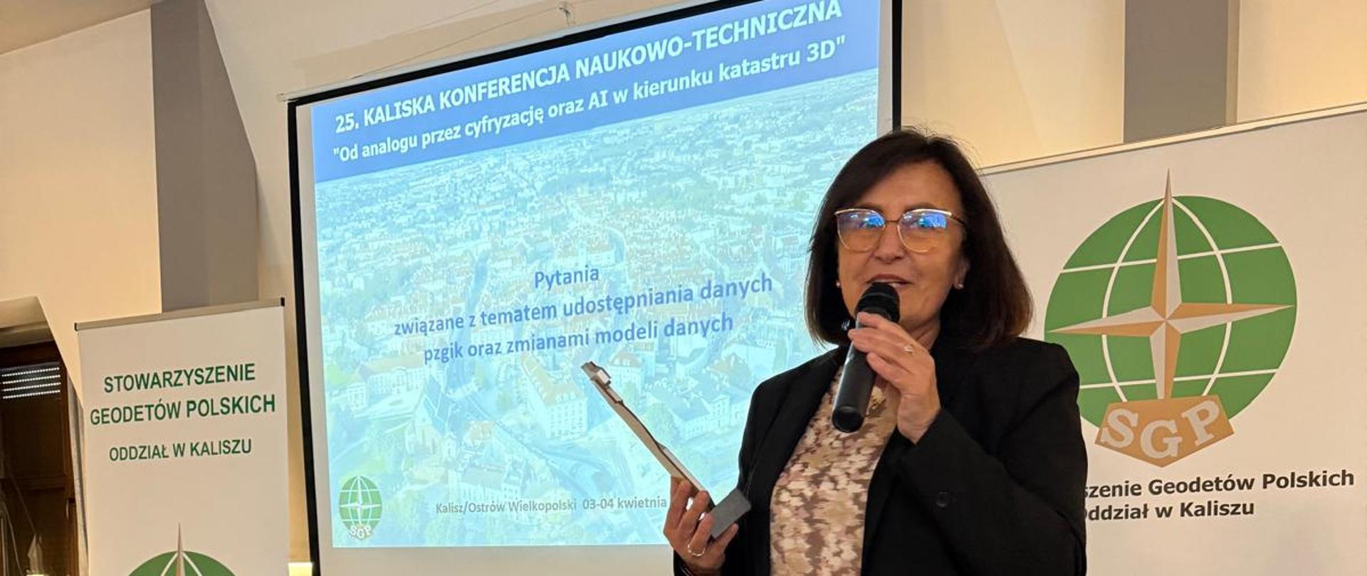 Główny Geodeta Kraju Alicja Kulka na 25. Kaliskiej Konferencji Naukowo Technicznej