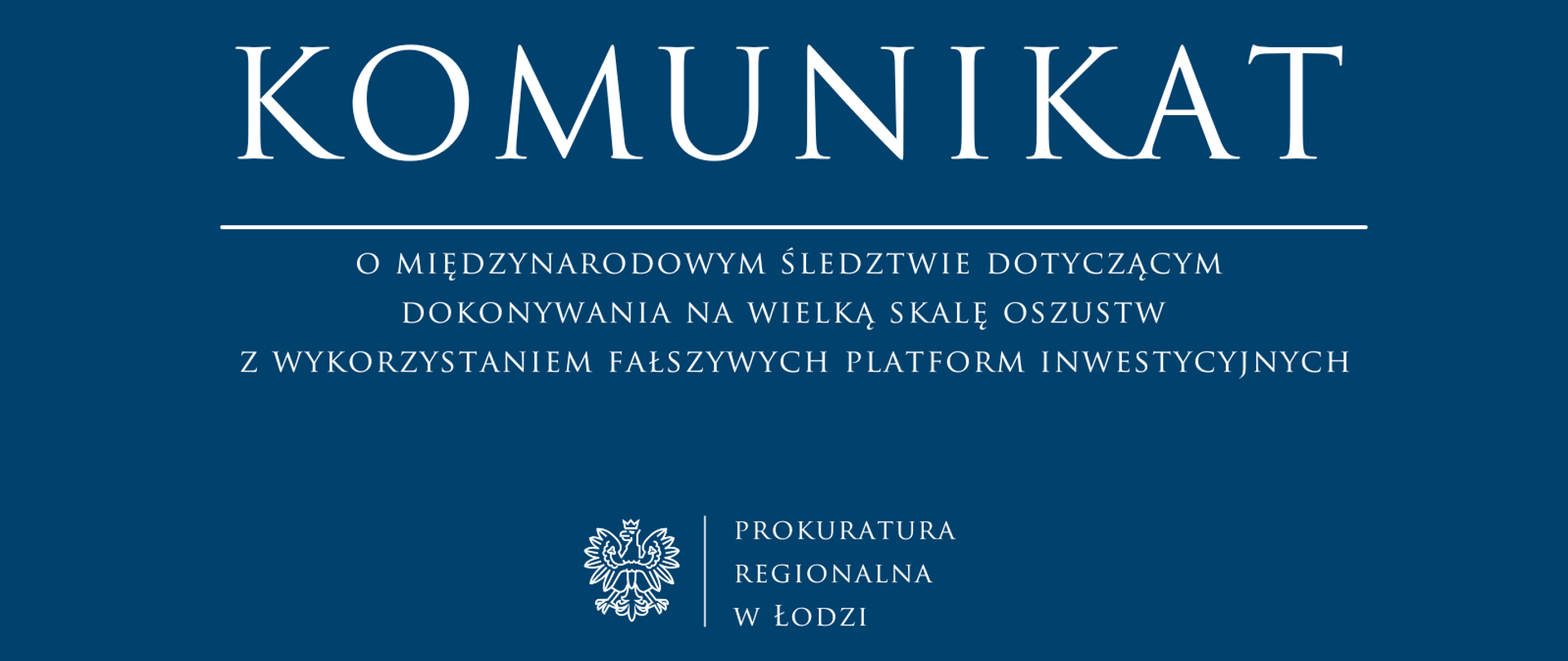 Komunikat Prokuratury Regionalnej w Łodzi 2025-02-19 2