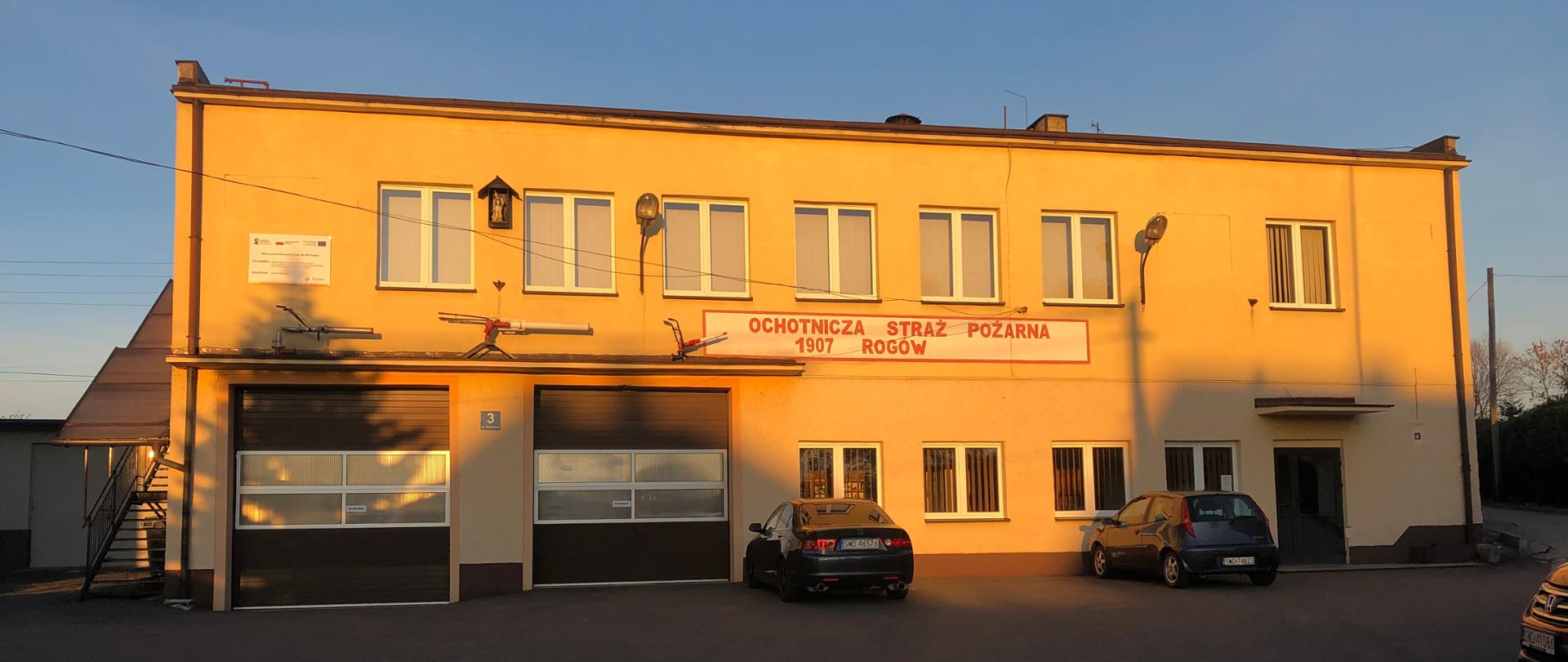 Zdjęcie prezentuje budynek jednostki OSP Rogów