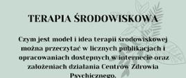 terapia srodowiskowa