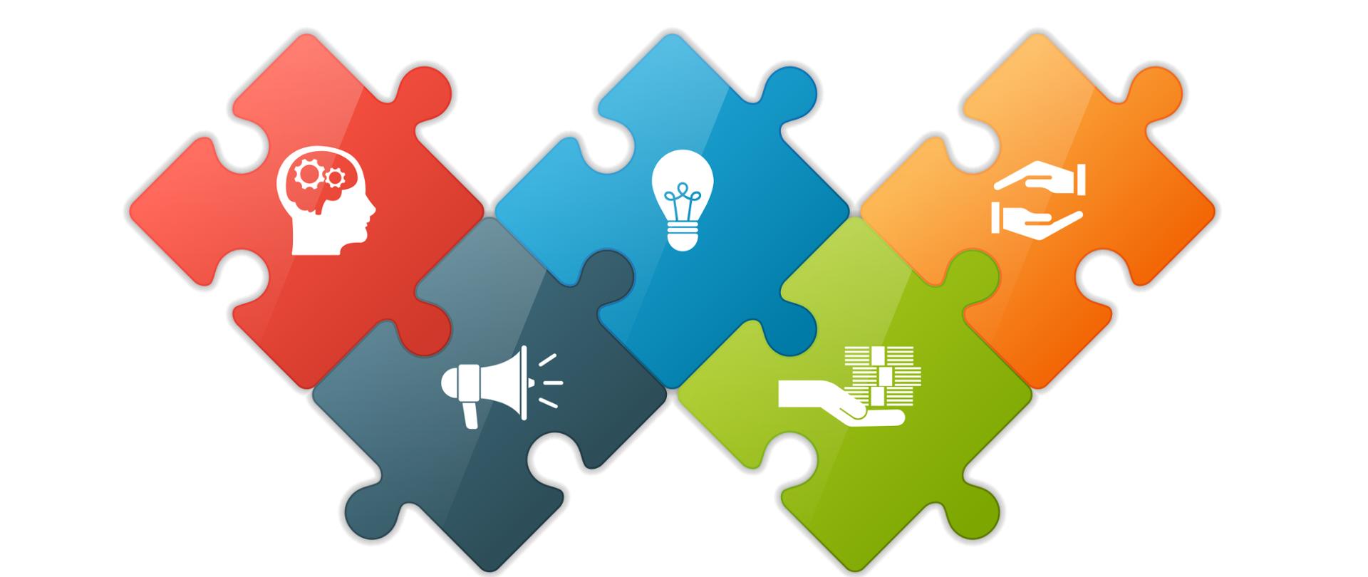Grafika „5 obszarów Ramowego Planu Działań” - okładka_puzzle