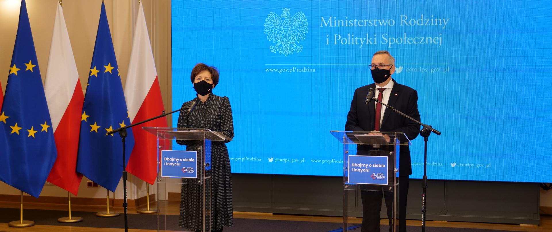 Briefing prasowy minister Marleny Maląg oraz wiceministra Stanisława Szweda