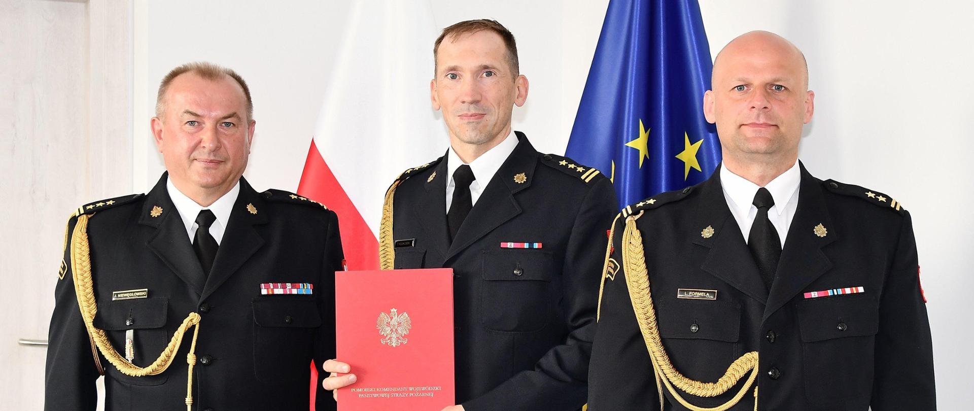 Powołanie na stanowisko zastępcy komendanta powiatowego PSP w Lęborku st. bryg. Tomasza Kołakowskiego.