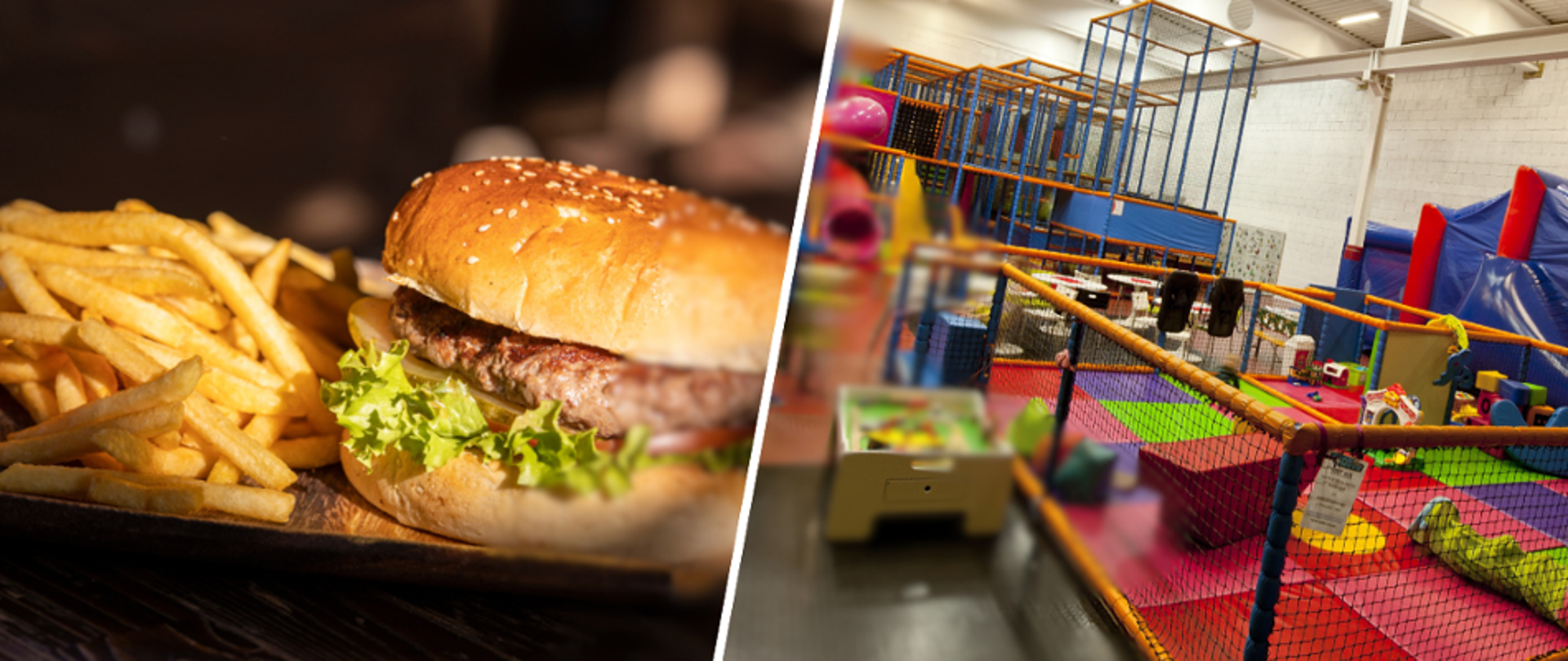 Baner Jakość dań i deserów w salach zabaw