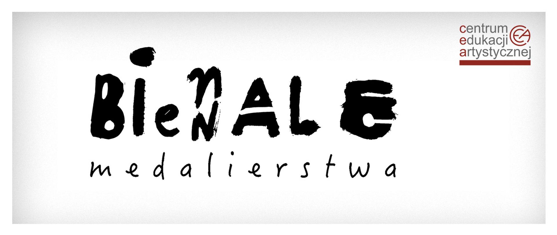 Logotyp Biennale medalierstwa, w rogu logotyp centrum edukacji artystycznej
