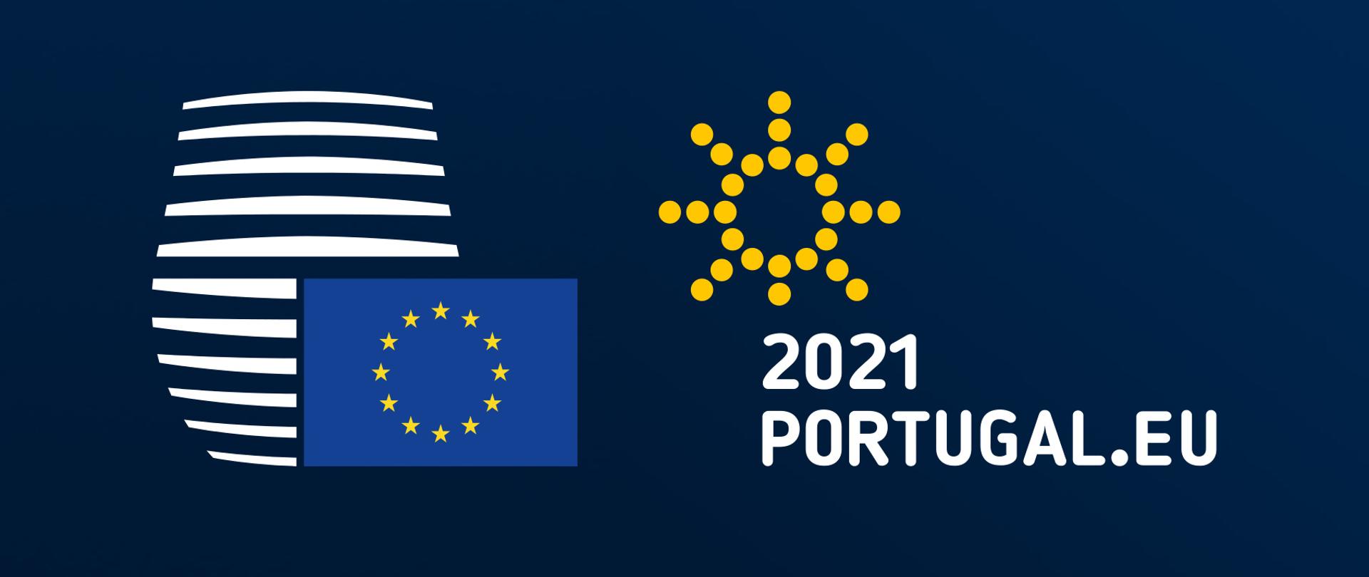 Logo przewodnictwa Portugalii w Radzie Unii Europejskiej