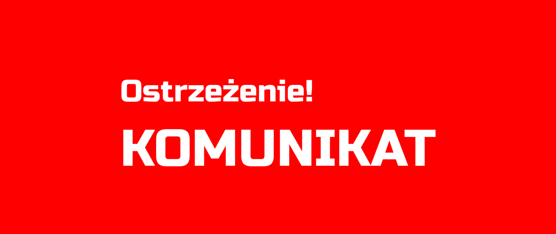 Ostrzeżenie Komunikat