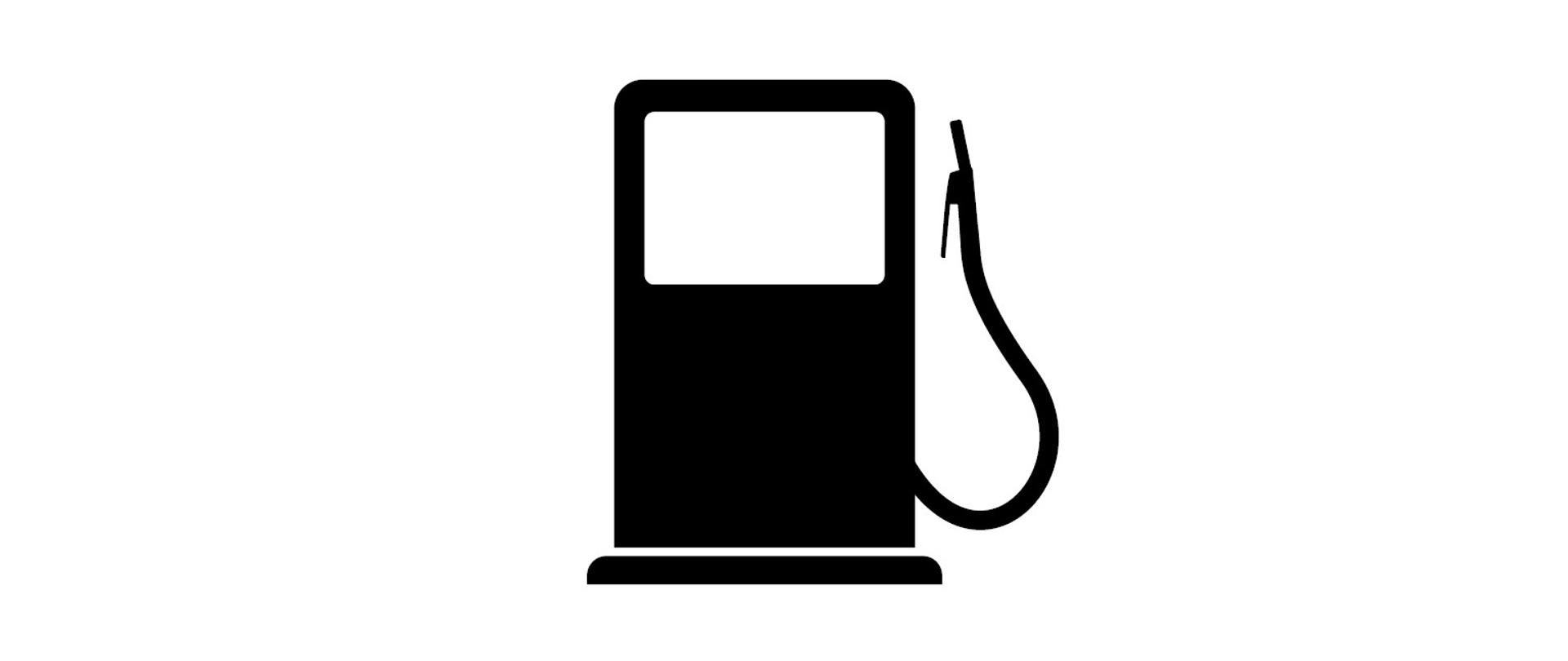 Czarno-białe logo dystrybutora paliwowego