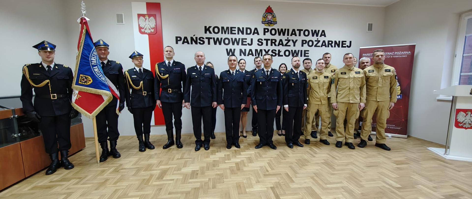 Uroczysta zbiórka z okazji mianowania na stanowisko Dowódcy Jednostki Ratowniczo - Gaśniczej.