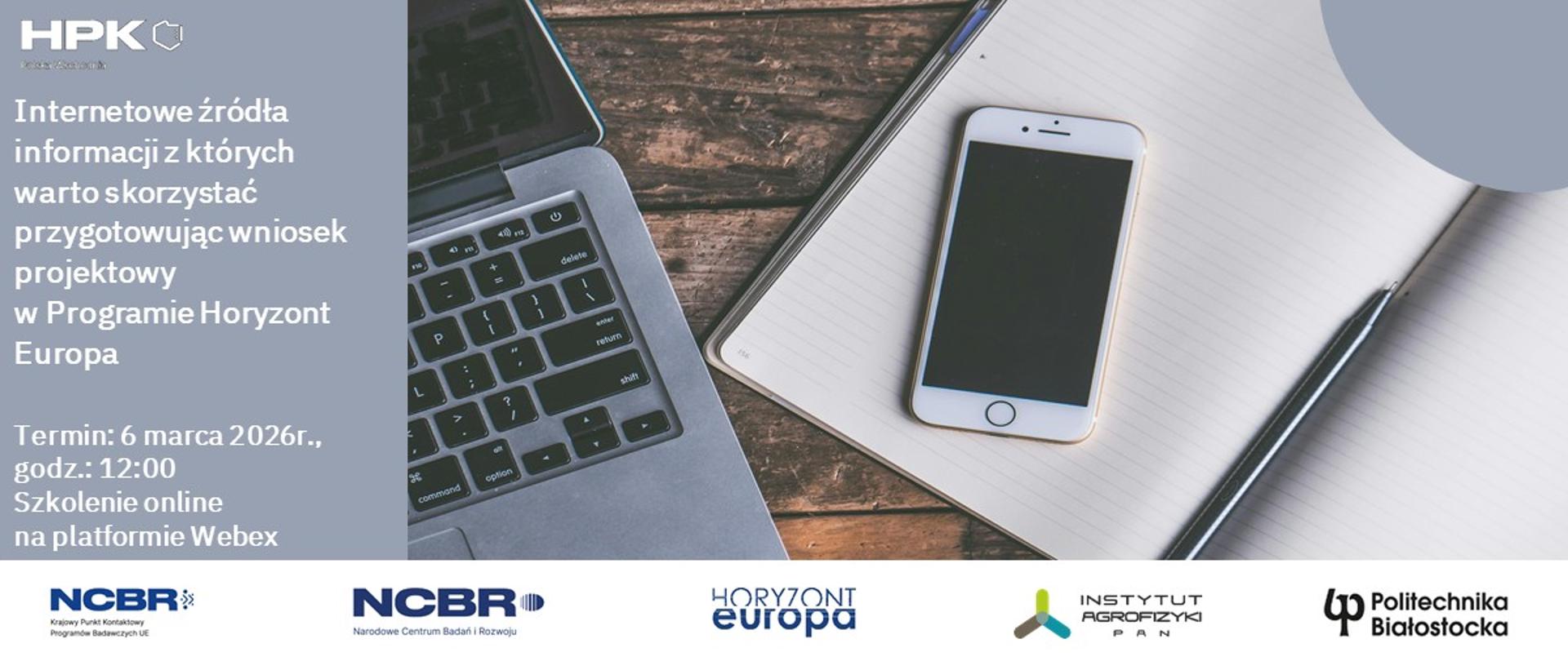 Internetowe źródła informacji z których warto skorzystać przygotowując wniosek projektowy w Programie Horyzont Europa