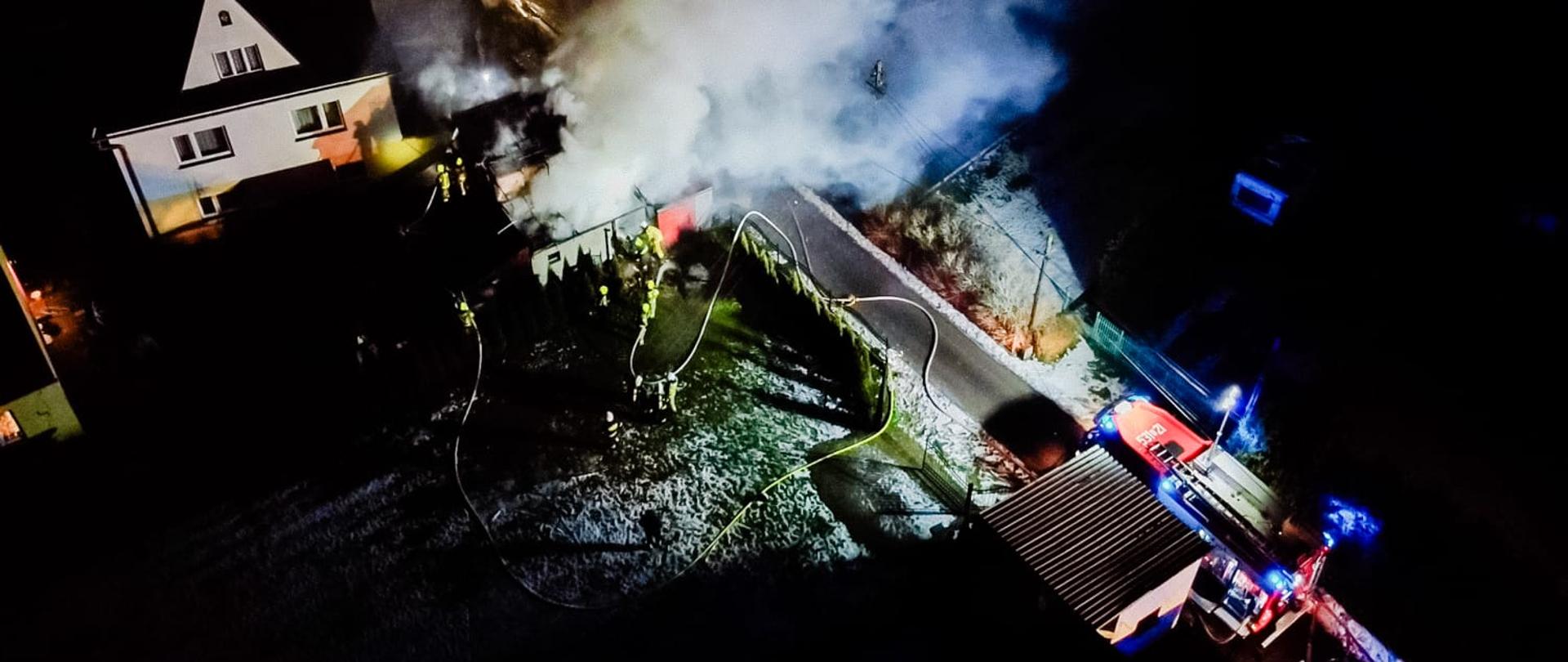 Pożar budynku gospodarczego w Stryszawie 