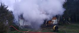 Pożar budynku mieszkalnego Majdan spalony budynek