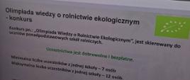 Olimpiada Wiedzy o Rolnictwie Ekologicznym