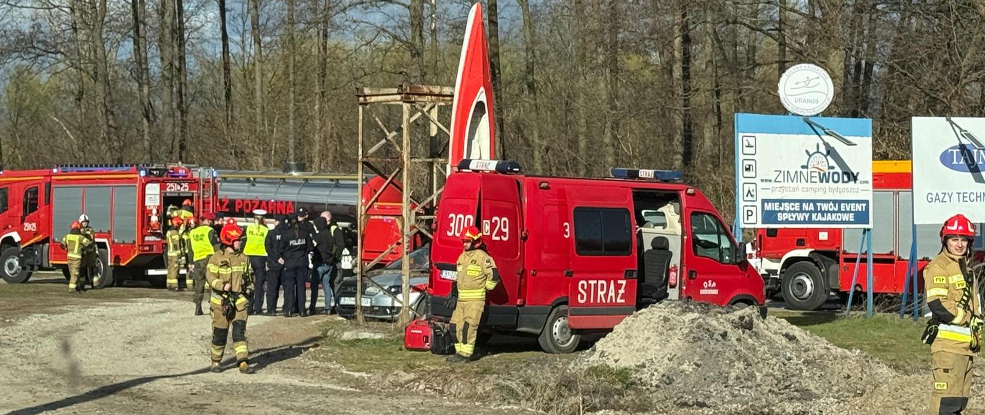 Pożar butli z acetylenem